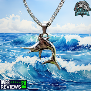 Sailfish Stainless Steel Charm and Necklace