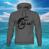 Reel Monster Fish On Black Logo Hoodie