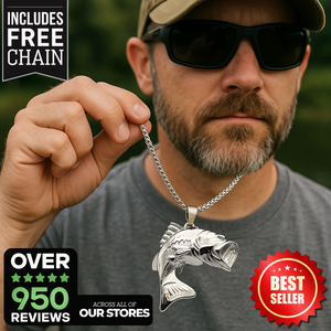 Bass Stainless Steel Charm and Necklace