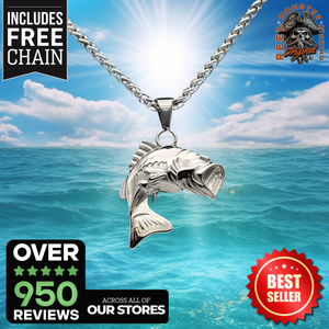 Bass Stainless Steel Charm and Necklace