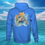 Reel Monster Watercolor Turtle Hoodie
