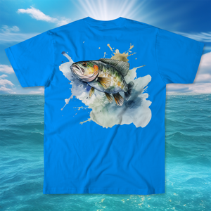 Reel Monster© Watercolor Bass Fishing Shirt