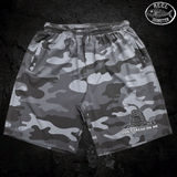 Reel Monster© Don't Tread On Me Black/Grey Camo Board Shorts