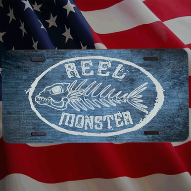 Reel Monster© Metal License Plate 10 Color choices MLP-1