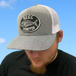 Reel Monster© Heather Grey/White Hat RMW-11