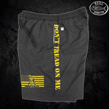 Reel Monster© Don't Tread On Me Black/Yellow Flag Board Shorts